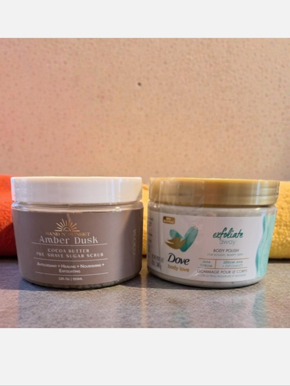 SAND N' SUNSET AMBER DUSK SCRUB & DOVE EXFOLIATE BODY POLISH